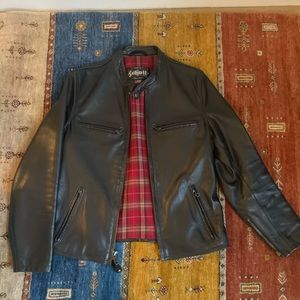 Schott Cafe Racer Leather Jacket